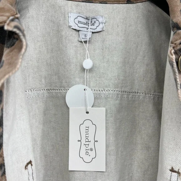 Mud pie Sz Large Leopard Peplum Jacket NWT - Picture 5 of 11